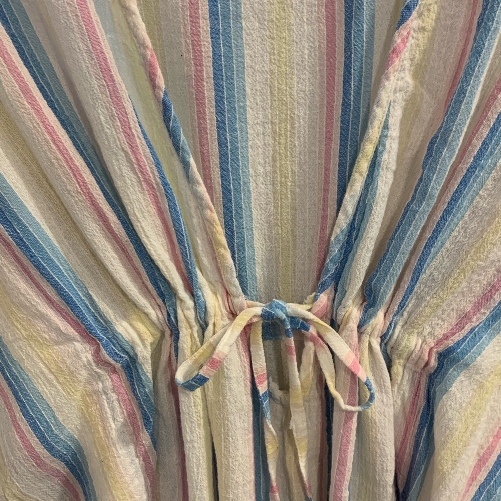 Jessica Simpson Blue and Pink Tie Front Swim Coverup - Picture 12 of 13